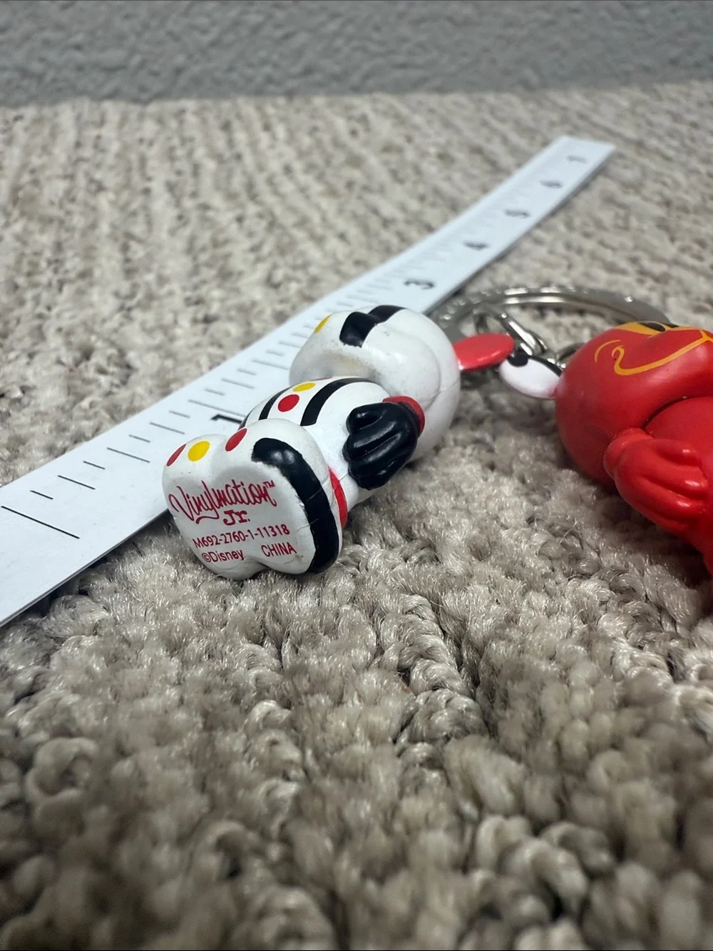 Disney Red & White Mickey-Inspired Keychain Pair